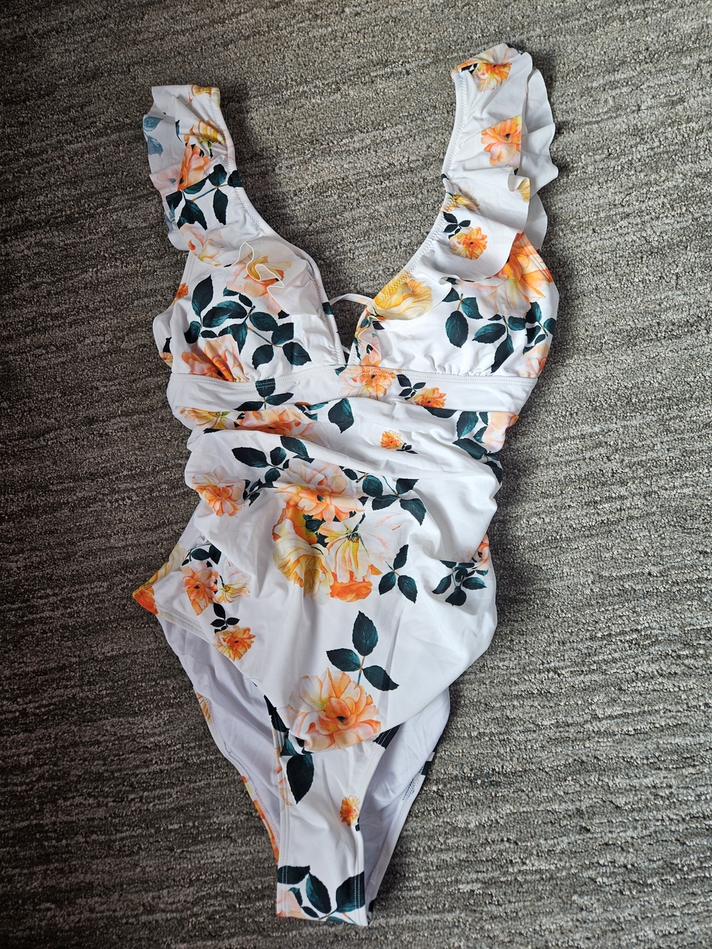NWT XL - Cupshe - Floral Print 1 Piece Swim Suit